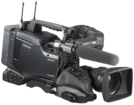 A Sony XDCAM HD shoulder camera